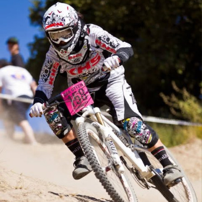 Melissa Buhl racing the Sea Otter Classic downhill
